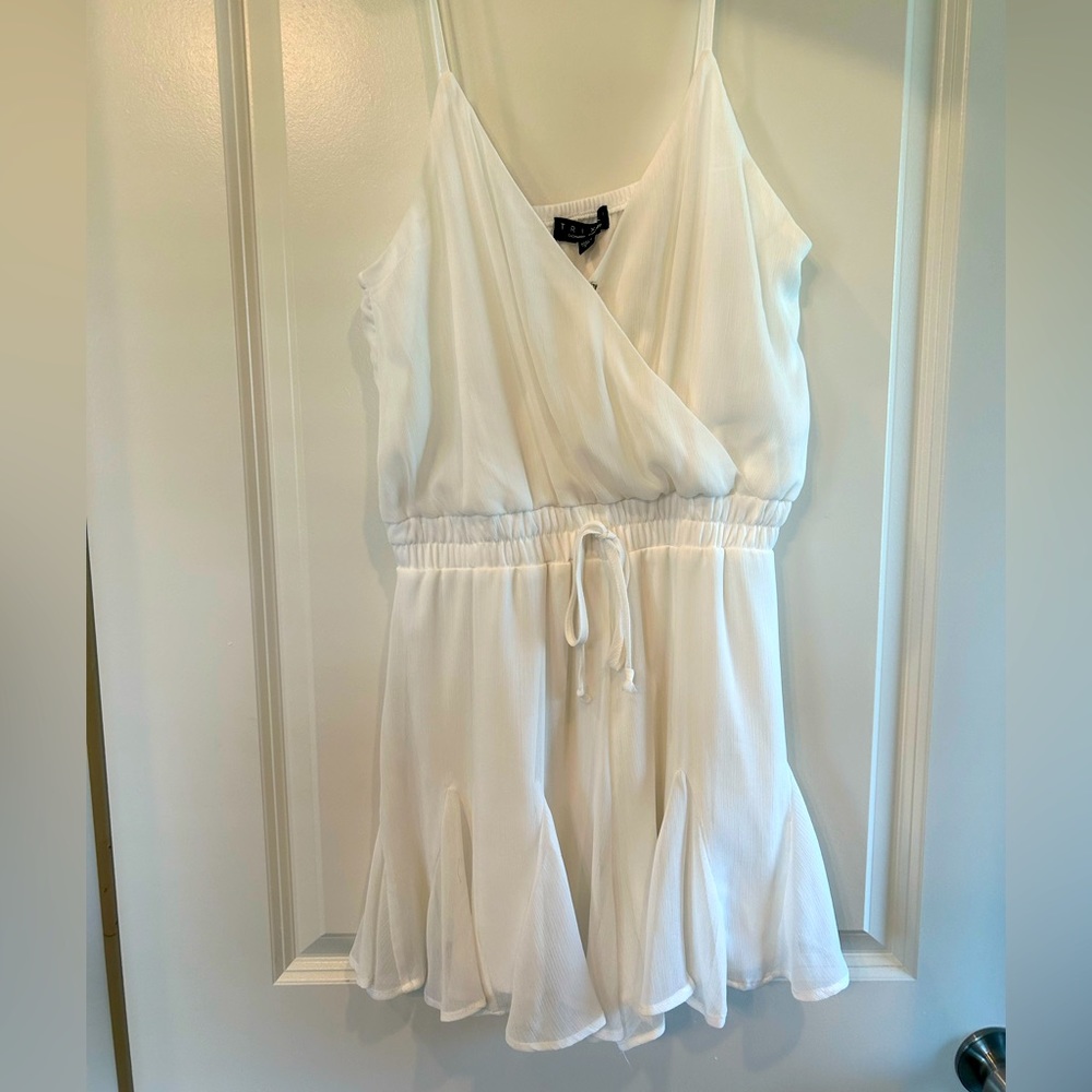 Sleeveless Lined White Romper